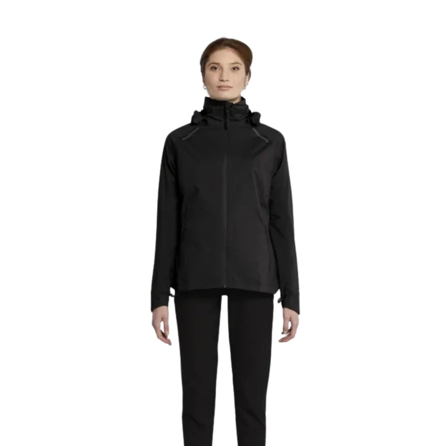 Veste imperméable Basil Skane noire pour femme, respirante et adaptée au vélo urbain