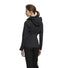 Veste imperméable Basil Skane noire pour femme vue de dos, idéale pour cyclisme urbain avec confort et protection