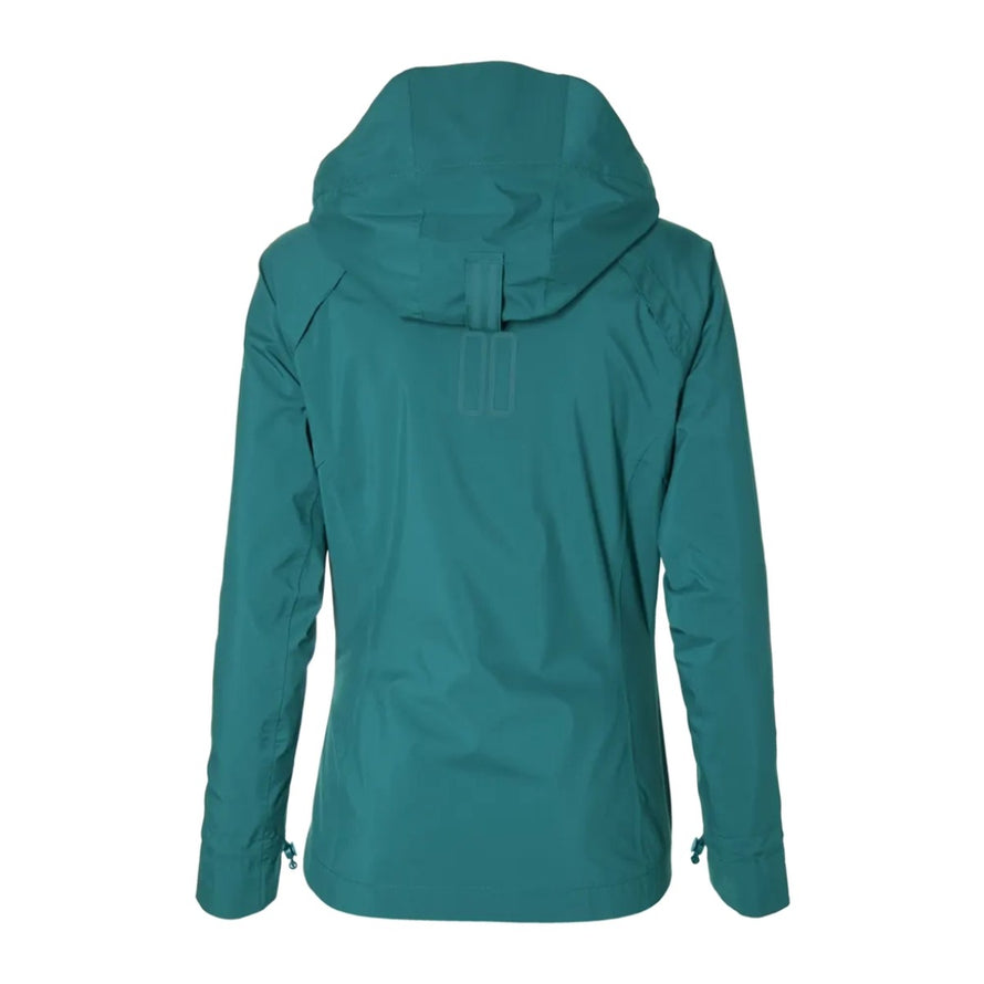 Veste imperméable et respirante Basil Skane bleu vue de dos, idéale pour cyclistes urbaines
