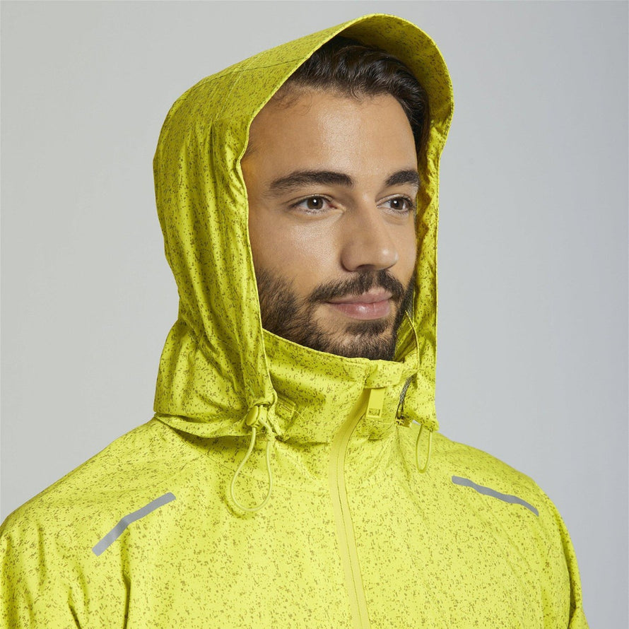 Veste de pluie haute visibilité Skane Hivis pour hommes de la marque Basil, idéale pour cyclistes par temps pluvieux