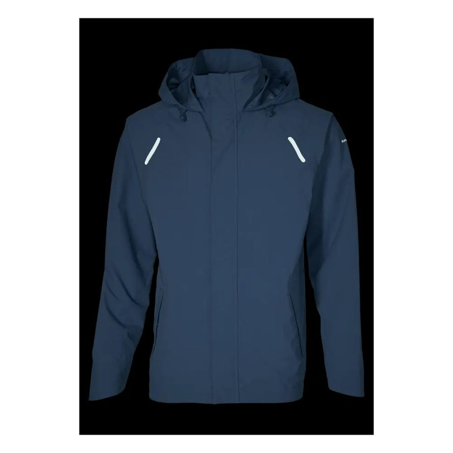 Veste pluie vélo Basil Hoga bleu unisexe avec capuche, protection imperméable et respirante pour cyclistes