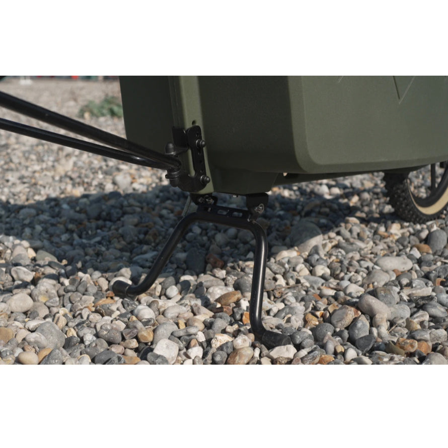 Béquille double pour remorque vélo Kern SolarMoov en situation