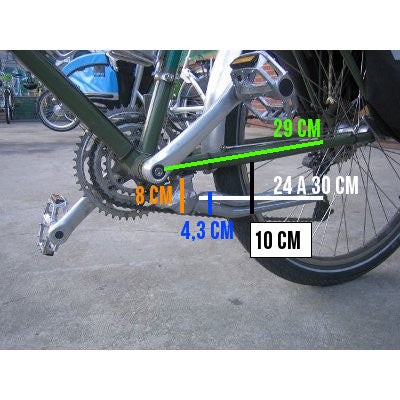 Béquille double vélo repliable sur le côté et hauteur ajustable  - #6