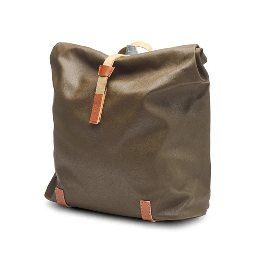 Sac à dos convertible sacoche Brooks Pickwick Porter pour vélo pliant en cuir et toile olive robuste