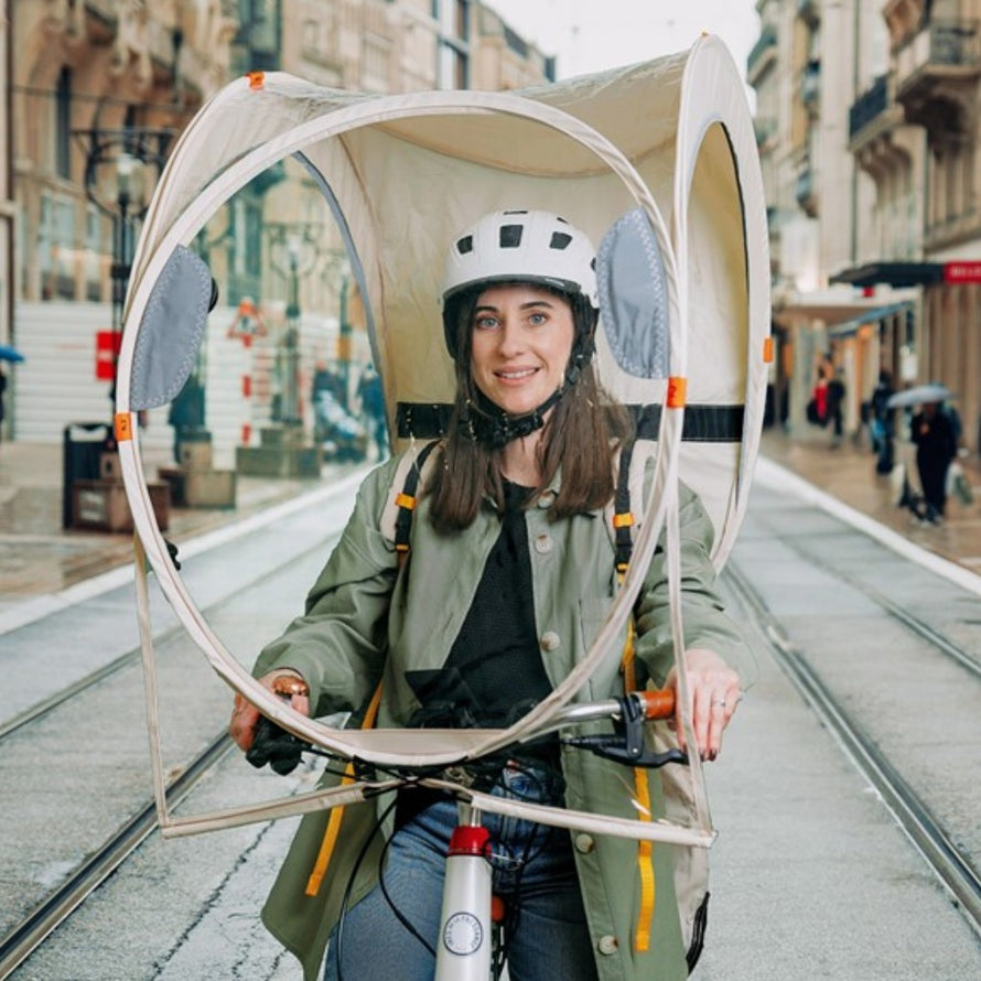 Bulle de protection et toit vélo pluie Bub-Up Plus avec rétros - #1