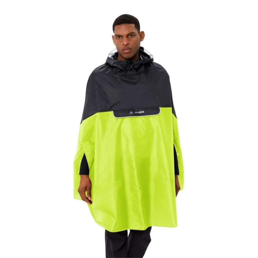 Cape de pluie spéciale cyclistes avec anses et poches latérales pour tenir au guidon