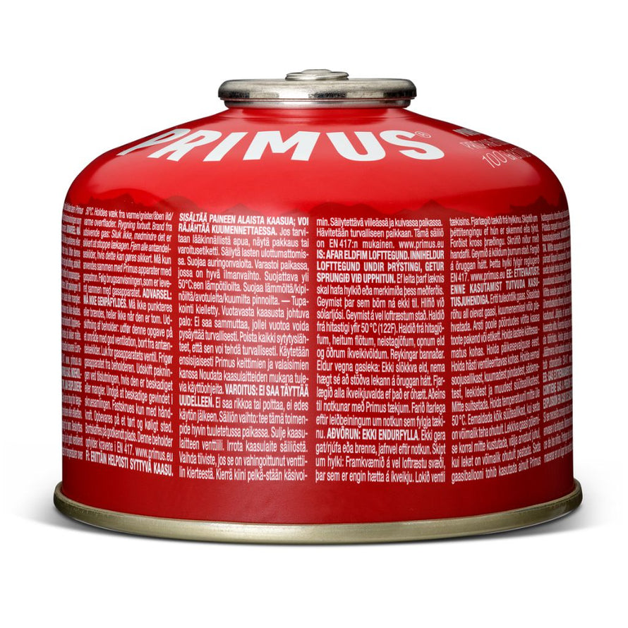 Cartouche de gaz Primus Power Gas 130 g pour réchaud bikepacking
