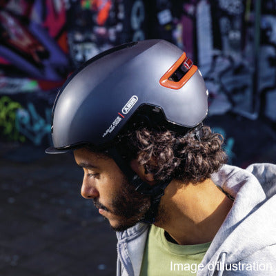 Casque Abus HUD-Y Ace Midnight Blue avec feu pour vélo en ville - #6