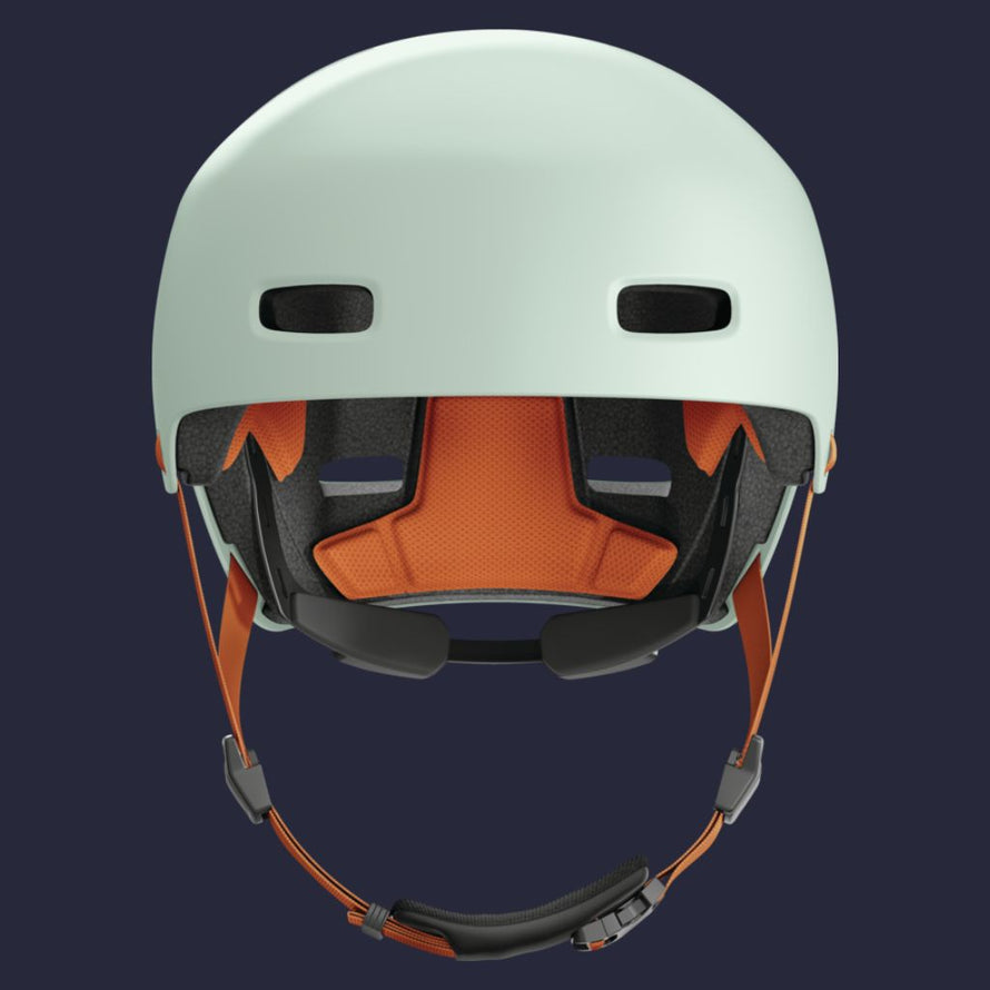 Casque Abus Xoxo avec mousse intérieure confortable et rembourrage orange absorbant