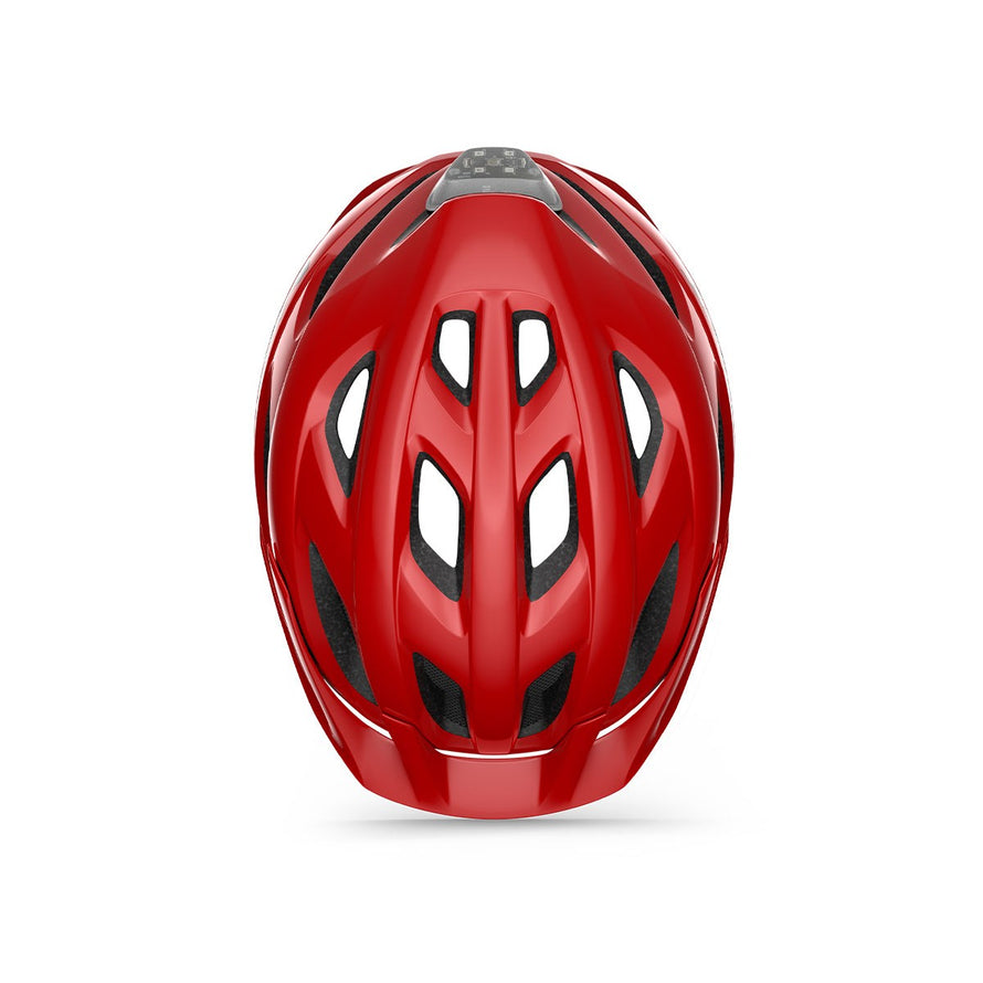 Casque Met Crossover rouge vif alliant legerete et securite pour cyclisme tout terrain performant