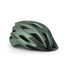 Casque Met Crossover vert fonce avec protection renforcée et ventilation efficace pour cyclisme tout terrain