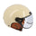Casque urbain Optimiz O404 beige avec visiere transparente et interieur en cuir marron