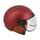 Casque urbain Optimiz O404 rouge mat avec visiere transparente et interieur en cuir marron pour cyclistes urbains