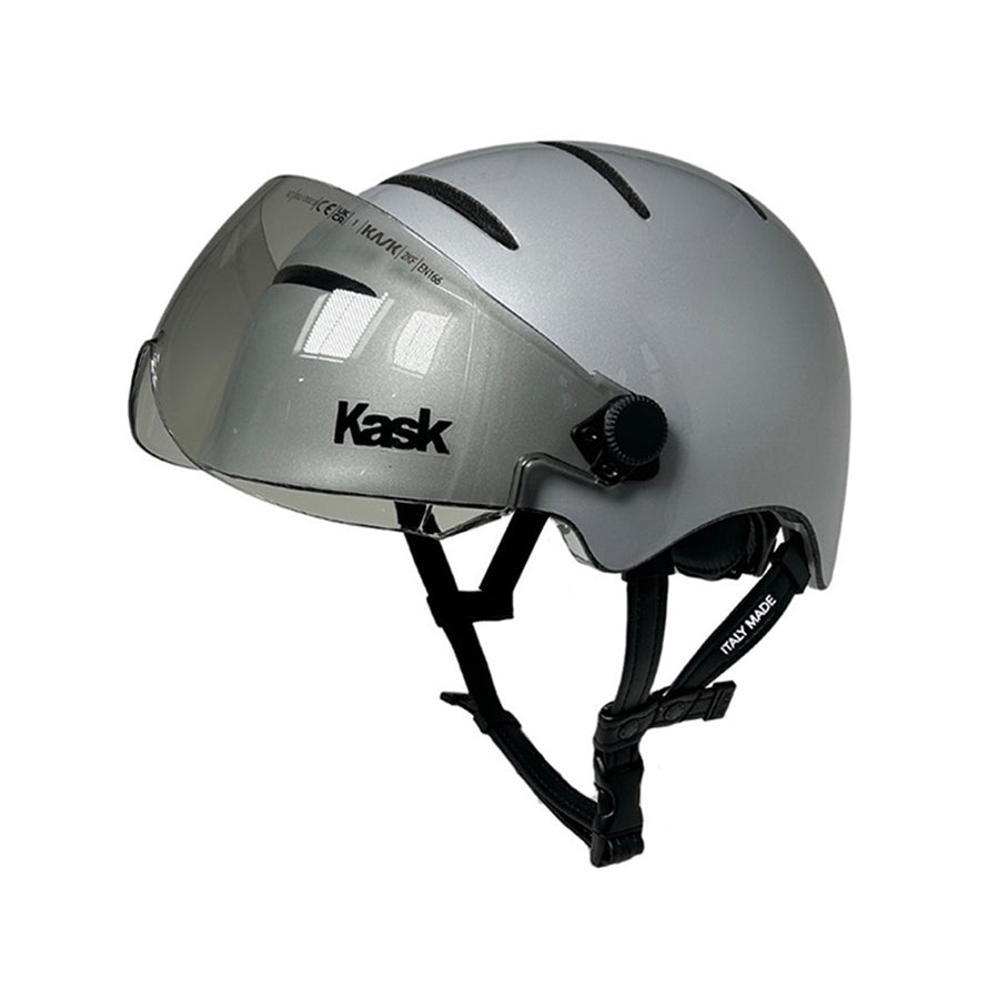  CASQUE VÉLO KASK À VISIÈRE URBAN LIFESTYLE  (Argento, M)