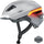Casque vélo électrique Abus  Hype-e unisexe lumineux éclairage visibilité clignotant Fidlock Zoom Spin In Mold Hard Shell gleam silver