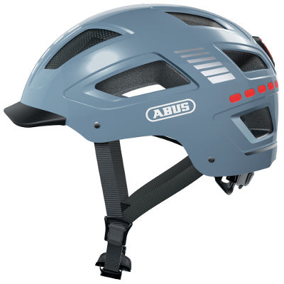 Casque vélo avec éclairages Abus Hyban 2.0 LED Signal Glacier - #2