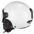Casque vélo CGM Ebi Mono blanc avec visière et oreillettes amovibles, marque 20, pour sécurité et confort optimal