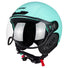 Casque vélo CGM Ebi Mono bleu avec visière et oreillettes amovibles, marque 20, alliant confort et sécurité