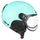 Casque vélo CGM Ebi Mono bleu turquoise avec visière et oreillettes amovibles, marque 20, pour sécurité et confort