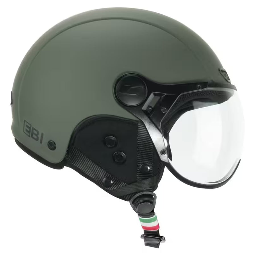 Casque velo CGM Ebi Mono gris avec visiere et oreillettes amovibles, marque 20, pour protection et confort