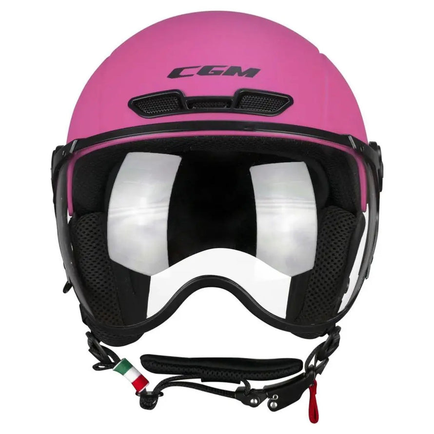 Casque vélo CGM Ebi Mono avec visière et oreillettes détachables, marque 20, pour confort et protection