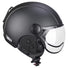 Casque vélo CGM Ebi Mono noir mat avec visière et oreillettes amovibles, modèle 20 pour confort et sécurité