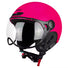 Casque vélo CGM Ebi Mono rose foncé avec visière et oreillettes amovibles, marque 20, sécurité et style
