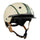 Casque vélo Cosmo Classic Casco crème avec bandes vertes et sangle cuir, style rétro et protection fiable