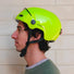 casque velo cosmo connected fusion jaune profil homme avec visiere transparente et systeme de securite