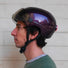 Casque vélo connecté Cosmo Connected Fusion violet avec visière intégrée et feu arrière pour sécurité urbaine