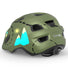 Casque vélo enfant Hourra MET motif montagne vert, compatible siège vélo enfant, sécurité et confort garantis