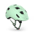 Casque vélo enfant Hourra MET vert clair avec sangle à motifs, compatible siège vélo enfant pour sécurité et confort