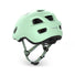 Casque vélo enfant Hourra MET vert pastel avec sangle à motifs, compatible siège vélo enfant pour sécurité et confort