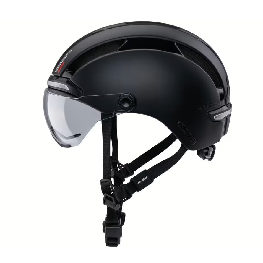 Casque vélo Contex Como 33 noir avec leds clignotants pour sécurité et confort optimal