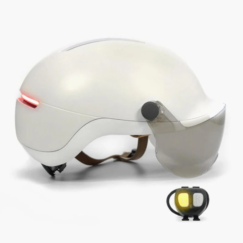 Casque vélo à visière lumineux avec clignotants Overade Life