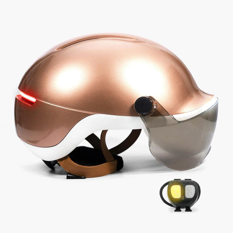 Casque vélo à visière lumineux avec clignotants Overade Life