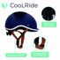 Casque vélo ville Coolride Headlock bleu marine avec visière et mentonnière rembourrée pour confort et sécurité
