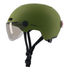 casque vélo lumineux connecté cosmo fusion kaki vue de côté