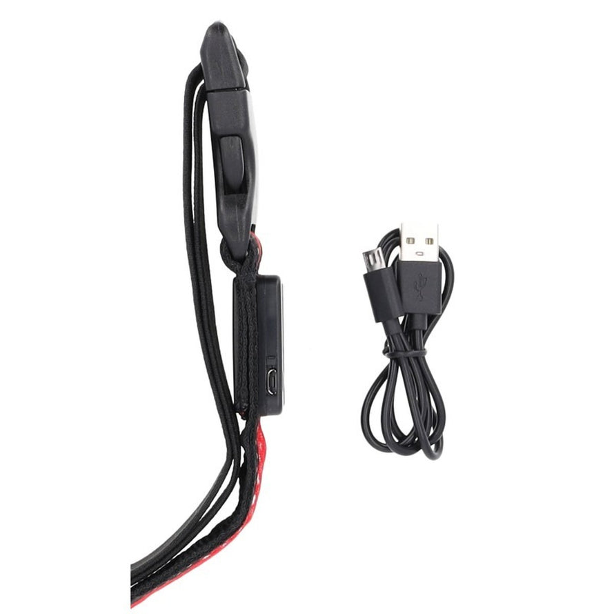 Ceinture Led USB Coolride avec lumiere rouge pour cyclistes, securite et visibilite optimale en conditions faibles