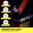 Antivol chaine alarme Auvray C-Bloc Pro Alert 100 cm acier cemente avec gaine nylon noire