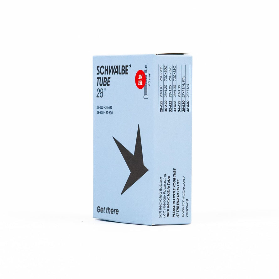 Chambre a air velo Schwalbe 700 28 29 pouces avec valve presta et packaging eco responsable