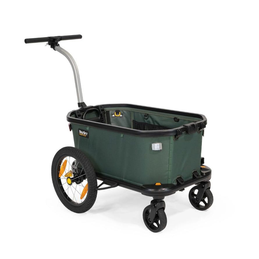Chariot convertible en remorque vélo avec réflecteurs et drapeau de sécurité Hopper de Burley
