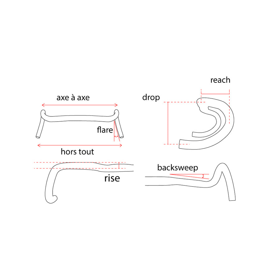 dimensions guidon velo gravel