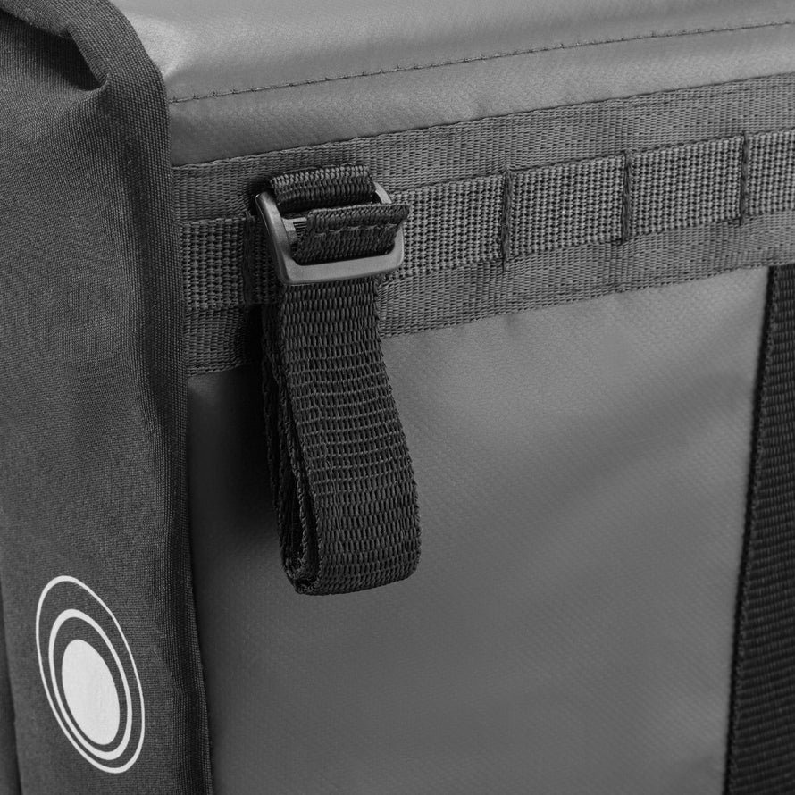 sacoche pour vélo longtail Clarijs noire vue en situation