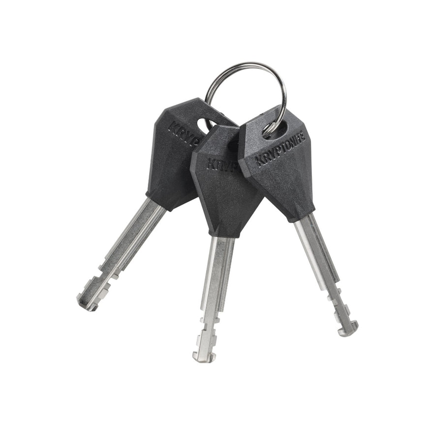 Jeu de 3 cles pour antivol U New York Diamond de la marque Kryptonite, securite optimale pour velo