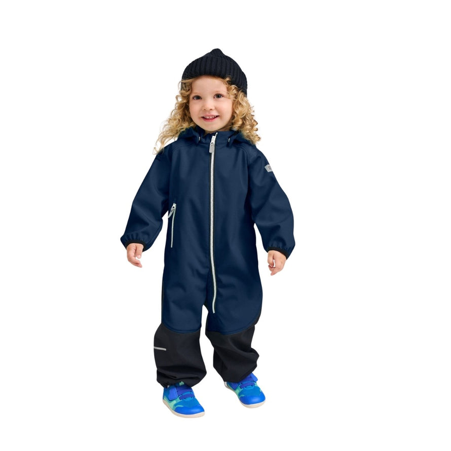 Combinaison softshell enfant Reima Mjosa bleu marine imperméable et confortable