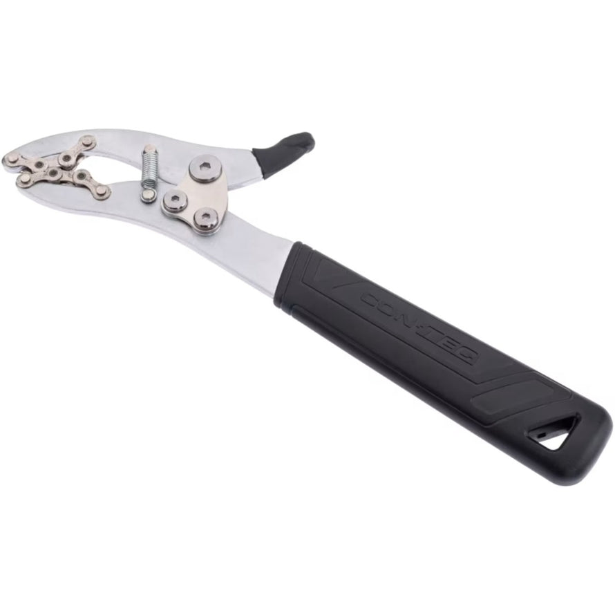 Fouet a chaine pince Contec TFP-101 pour cassette et roue libre, outil de maintenance velo robuste et precis