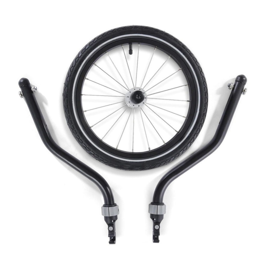Kit jogging avec roue et bras pour remorque vélo Croozer Kid Ellma 2 places, confort et maniabilité
