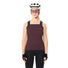 Debardeur velo femme Vaude Matera bordeaux avec poches, design ergonomique pour cyclisme confortable