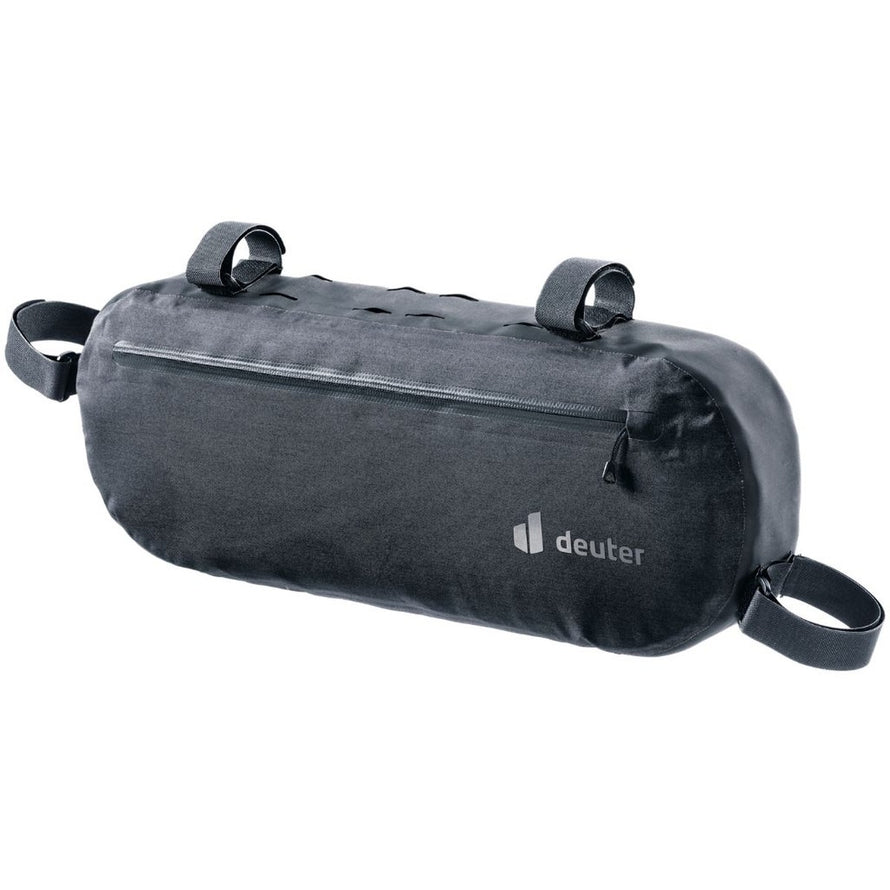 Sacoche cadre vélo bikepacking Cabezon Deuter noire avec zip étanche et sangles ajustables pour bikepacking